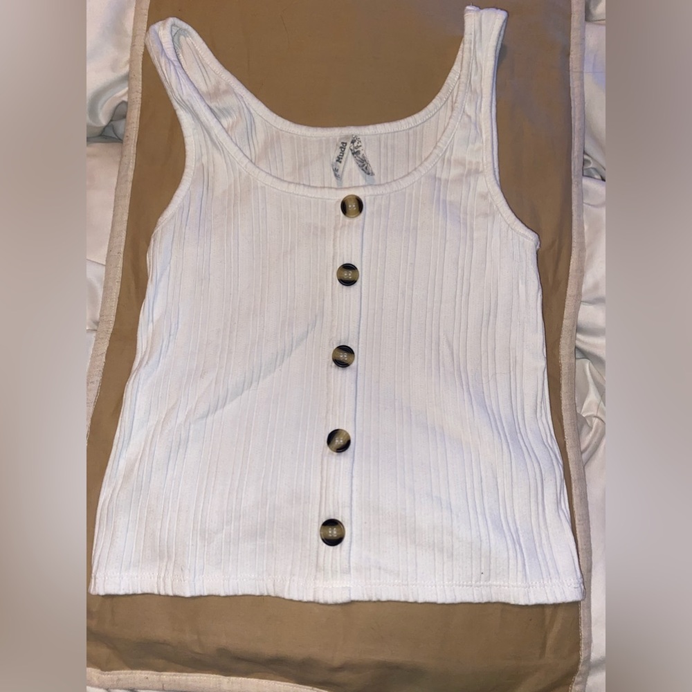 White button tank top